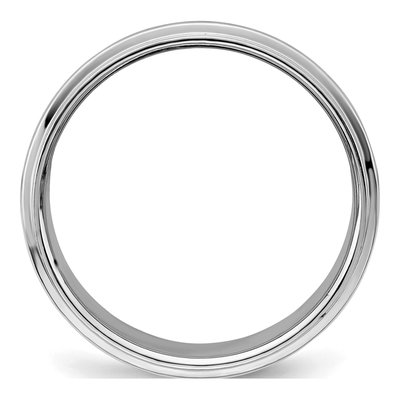 Sterling Silver 8mm Flat Wedding Band – view 2
