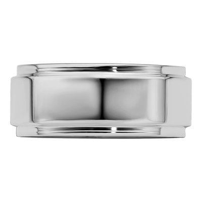 Sterling Silver 8mm Flat Wedding Band – view 3