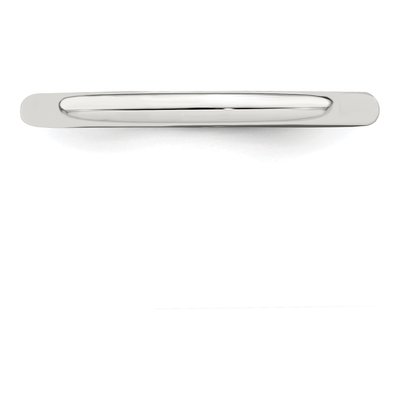 Sterling Silver 2mm Half Round Wedding Band – view 6