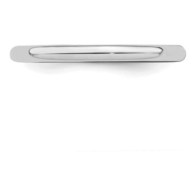 Sterling Silver 2mm Half-Round Wedding Band – view 8