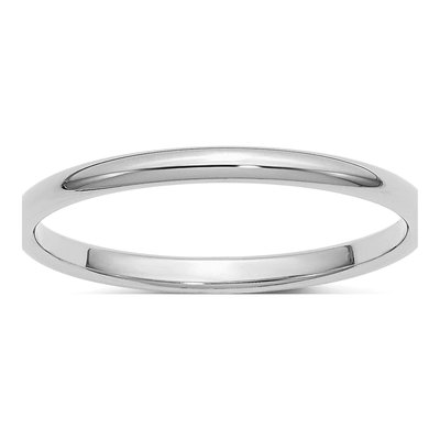 Sterling Silver 2mm Half-Round Wedding Band