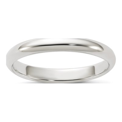 Sterling Silver 3mm Half Round Wedding Band