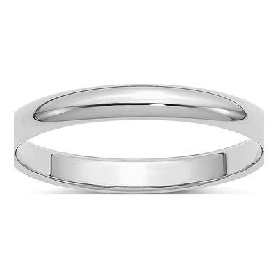 Sterling Silver 3mm Half-Round Wedding Band