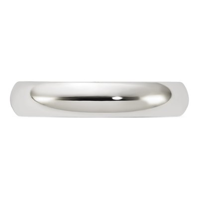 Sterling Silver 4mm Half Round Wedding Band – view 4