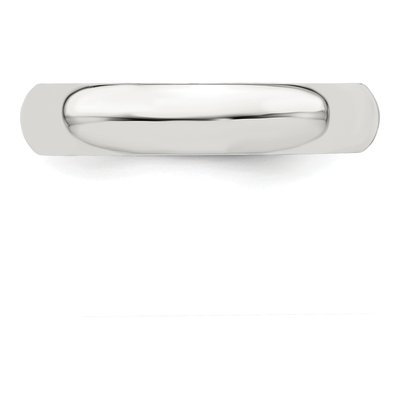 Sterling Silver 4mm Half Round Wedding Band – view 6