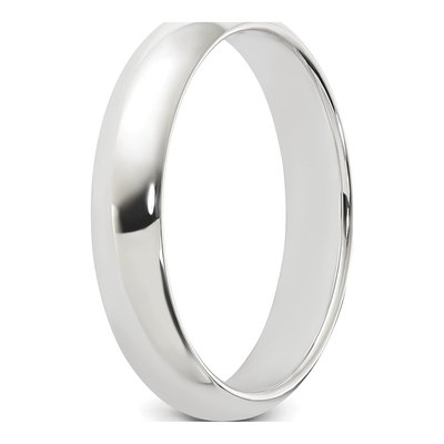 Sterling Silver 4mm Half Round Wedding Band – view 7