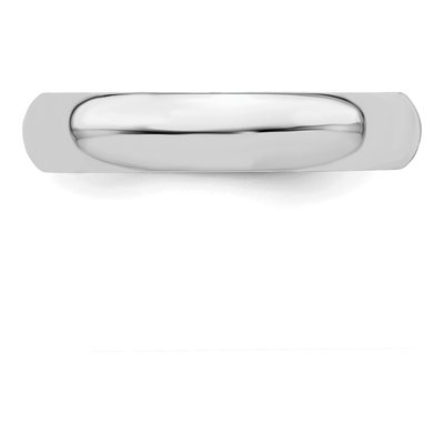 Sterling Silver 4mm Half-Round Wedding Band – view 4