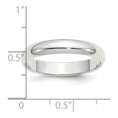 Sterling Silver 4mm Half-Round Wedding Band – view 5