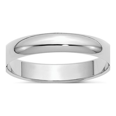 Sterling Silver 4mm Half-Round Wedding Band