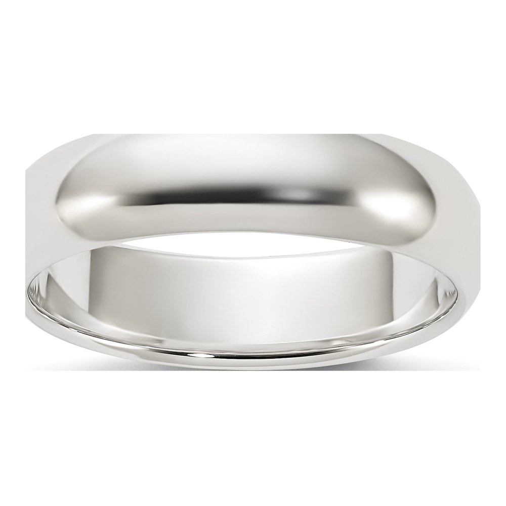 Sterling Silver 5mm Half Round Wedding Band