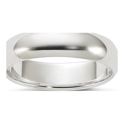 Sterling Silver 5mm Half Round Wedding Band