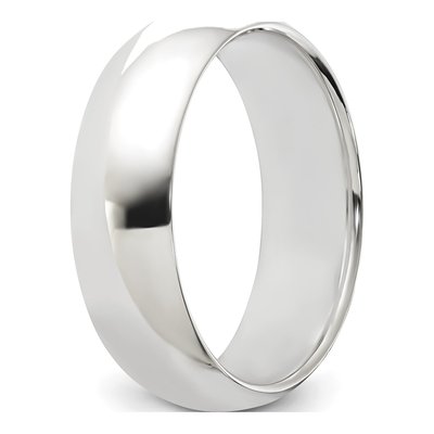 Sterling Silver 6mm Half Round Wedding Band – view 7