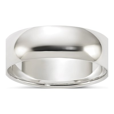 Sterling Silver 6mm Half Round Wedding Band