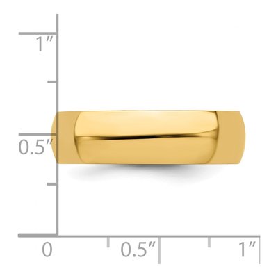 Gold-Plated Sterling Silver 6mm Half-Round Wedding Band – view 4