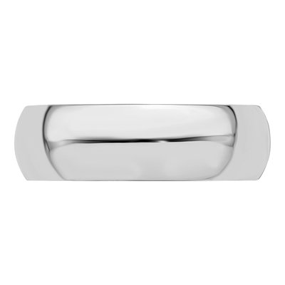 Sterling Silver 6mm Half-Round Wedding Band – view 4