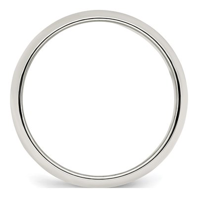 Sterling Silver 7mm Half Round Wedding Band – view 3