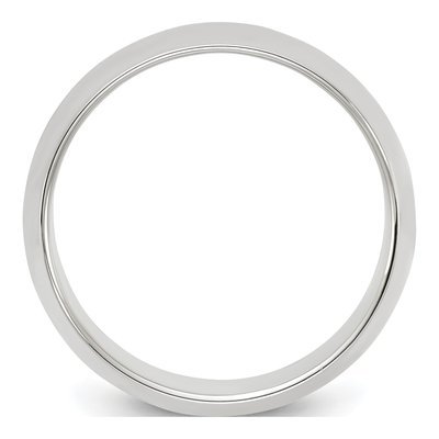 Sterling Silver 8mm Half Round Wedding Band – view 3