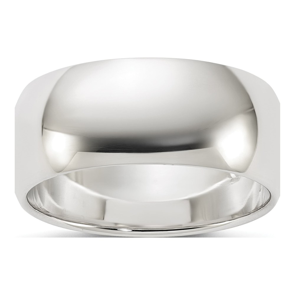 Sterling Silver 8mm Half Round Wedding Band
