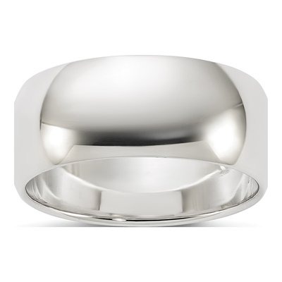 Sterling Silver 8mm Half Round Wedding Band