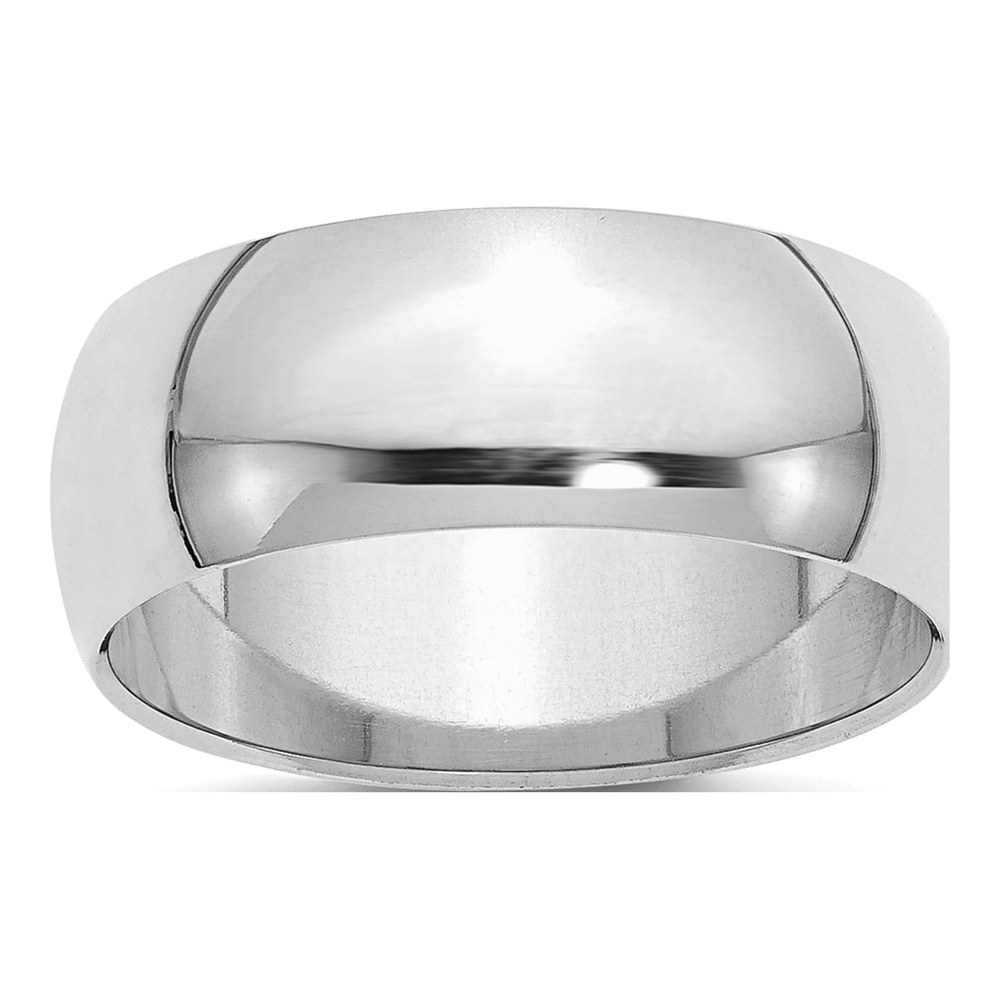 Sterling Silver 8mm Half-Round Wedding Band