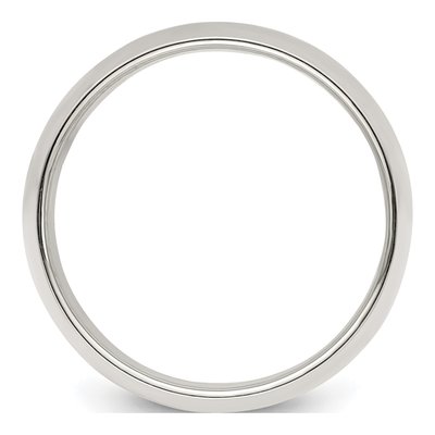 Sterling Silver 9mm Half Round Wedding Band – view 3