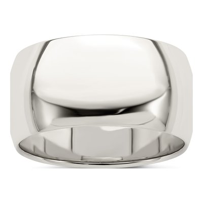 Sterling Silver 10mm Half Round Wedding Band