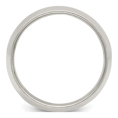 Sterling Silver 12mm Half Round Wedding Band – view 3
