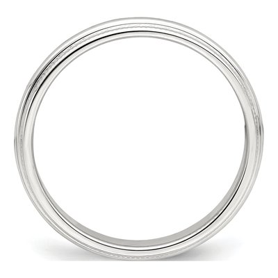 Sterling Silver 3mm Milgrain Wedding Band – view 3