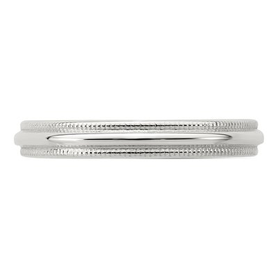 Sterling Silver 3mm Milgrain Wedding Band – view 5