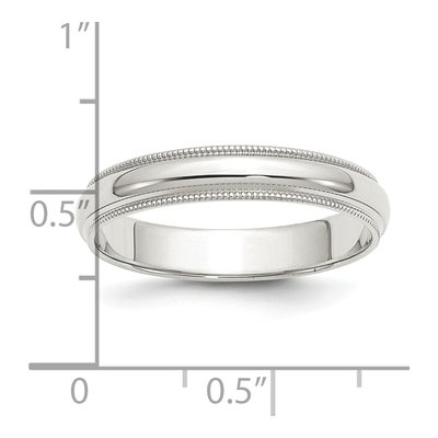 Sterling Silver 4mm Milgrain Wedding Band – view 4