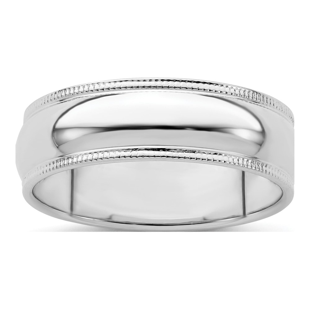 Sterling Silver 6mm Milgrain Wedding Band