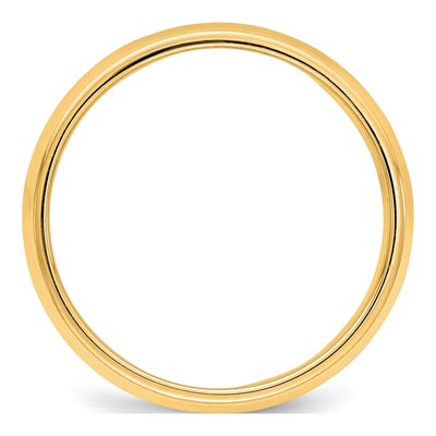 Gold-Plated Sterling Silver 6mm Half Round Milgrain Wedding Band – view 2