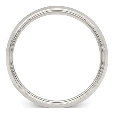 Sterling Silver 7mm Milgrain Half Round Wedding Band – view 3