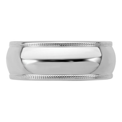 Sterling Silver 7mm Milgrain Wedding Band – view 3