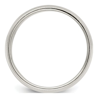 Sterling Silver 9mm Milgrain Wedding Band – view 3
