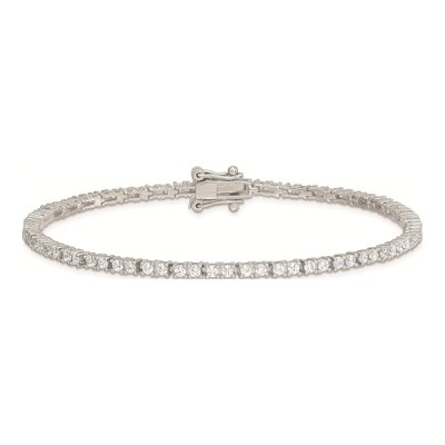 Sterling Silver CZ Tennis Bracelet – view 4
