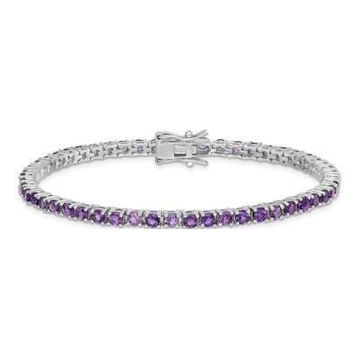 Sterling Silver Amethyst Bracelet – view 4