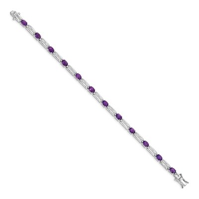 Sterling Silver Amethyst Bracelet – view 2