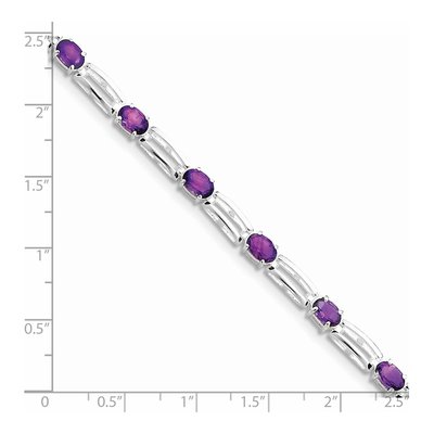 Sterling Silver Amethyst Bracelet – view 3