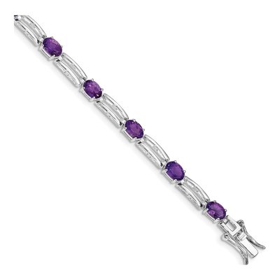 Sterling Silver Amethyst Bracelet