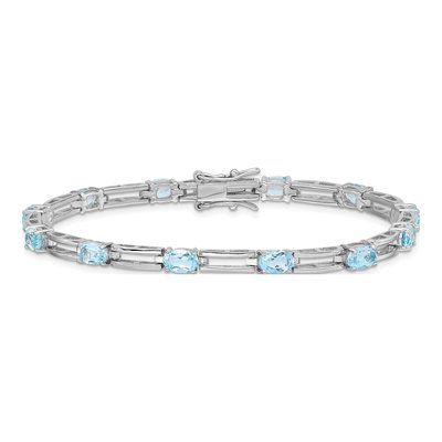 Sterling Silver Swiss Blue Topaz Bracelet – view 3