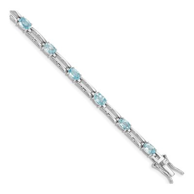 Sterling Silver Swiss Blue Topaz Bracelet