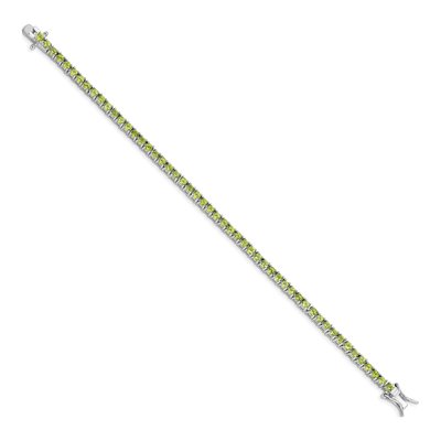 Sterling Silver Peridot Bracelet, 7 in – view 2
