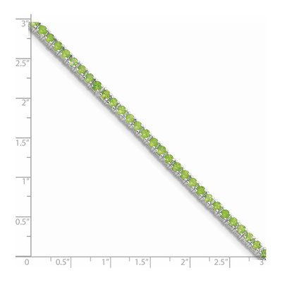 Sterling Silver Peridot Bracelet, 7 in – view 3