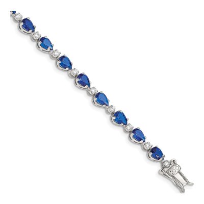 Sterling Silver CZ Clear Bracelet
