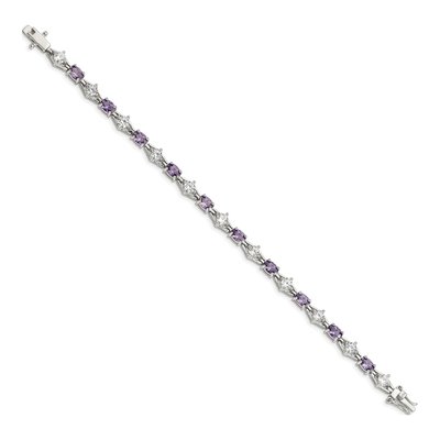 Sterling Silver CZ Clear Bracelet – view 3