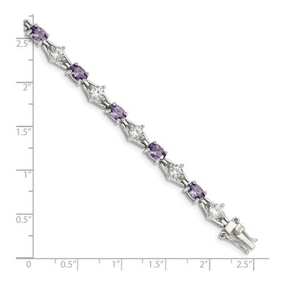 Sterling Silver CZ Clear Bracelet – view 4