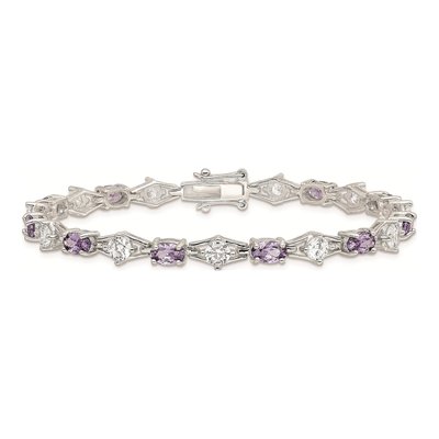 Sterling Silver CZ Clear Bracelet – view 5