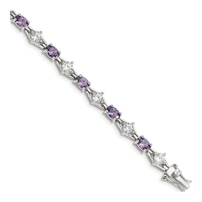 Sterling Silver CZ Clear Bracelet