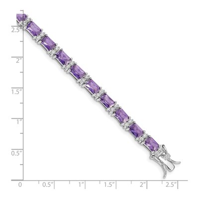 Sterling Silver CZ Clear Bracelet – view 3